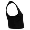 Solid Black - Side - Bella + Canvas Womens-Ladies Muscle Micro-Rib Cropped Vest Top