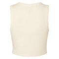 Solid Natural - Back - Bella + Canvas Womens-Ladies Muscle Micro-Rib Cropped Vest Top