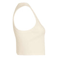 Solid Natural - Side - Bella + Canvas Womens-Ladies Muscle Micro-Rib Cropped Vest Top