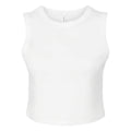Solid White - Front - Bella + Canvas Womens-Ladies Muscle Micro-Rib Cropped Vest Top