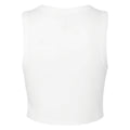 Solid White - Back - Bella + Canvas Womens-Ladies Muscle Micro-Rib Cropped Vest Top