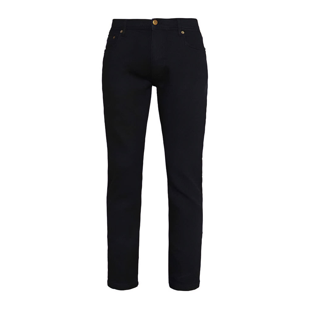 Black - Front - So Denim Mens Leo Straight Jeans