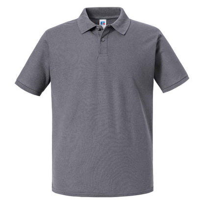 Convoy Grey - Front - Russell Mens Authentic Eco Piqué Polo Shirt