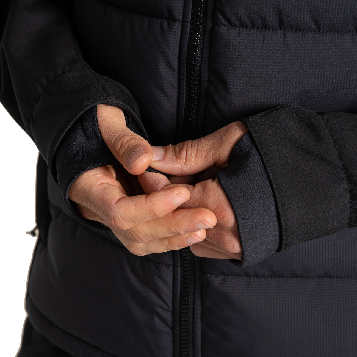 Black-Carbon Grey - Lifestyle - Craghoppers Mens Castleford Hybrid Jacket