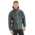 Black Olive - Side - Result Genuine Recycled Mens Prism PU Waterproof Jacket