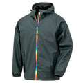 Black Olive - Front - Result Genuine Recycled Mens Prism PU Waterproof Jacket