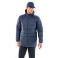 Navy - Side - Result Genuine Recycled Unisex Adult Hooded Padded Parka