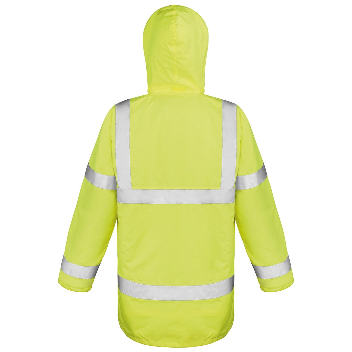 Fluorescent Yellow - Back - Result Core Unisex Adult Motorway Hi-Vis Coat