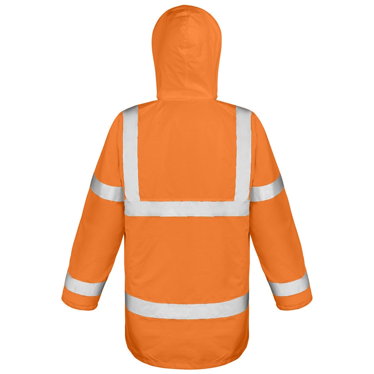 Fluorescent Orange - Back - Result Core Unisex Adult Motorway Hi-Vis Coat