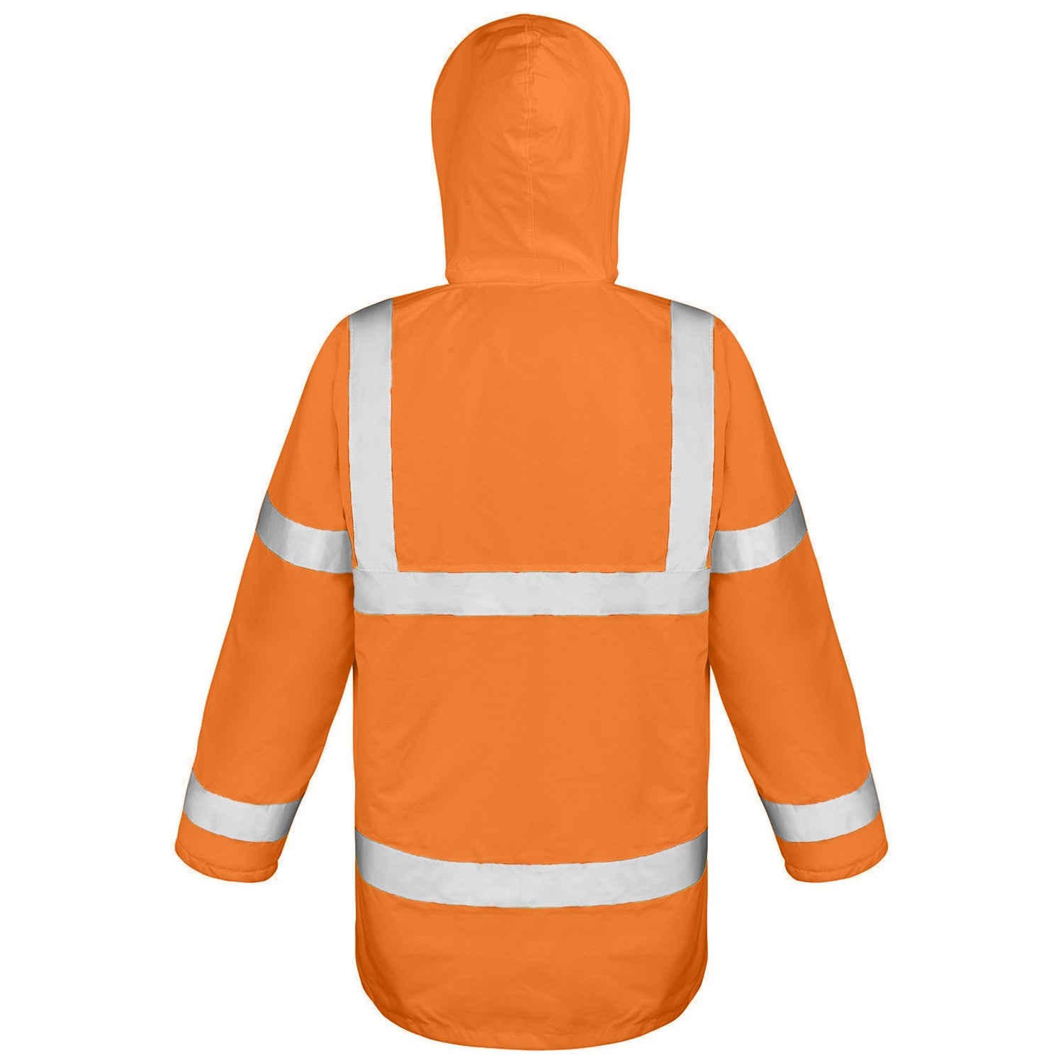Fluorescent Orange - Back - Result Core Unisex Adult Motorway Hi-Vis Coat