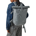 Blue Grey - Back - Quadra Tailored Luxe Roll Top Backpack