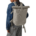 Natural Stone - Back - Quadra Tailored Luxe Roll Top Backpack