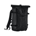 Black - Front - Quadra Tailored Luxe Roll Top Backpack