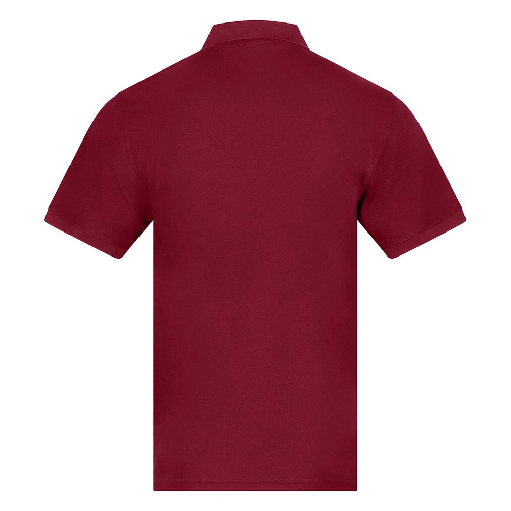 Burgundy - Back - PRO RTX Mens Pro Piqué Moisture Wicking Polo Shirt
