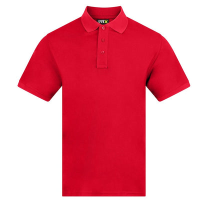 Red - Front - PRO RTX Mens Pro Piqué Moisture Wicking Polo Shirt