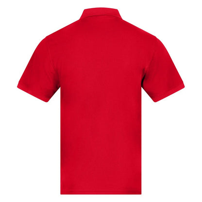 Red - Back - PRO RTX Mens Pro Piqué Moisture Wicking Polo Shirt