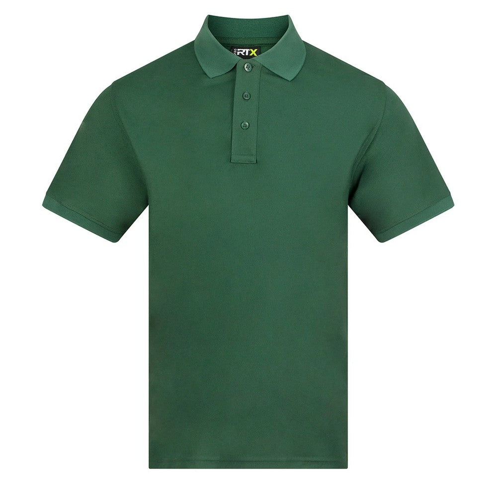 Bottle Green - Front - PRO RTX Mens Pro Piqué Moisture Wicking Polo Shirt