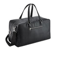 Black - Back - Quadra Tailored Luxe Leather-Look PU Weekend Bag