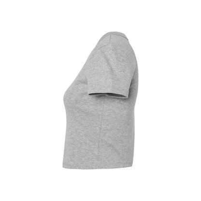 Athletic Heather Grey - Back - Bella + Canvas Womens-Ladies Heather Crop Top