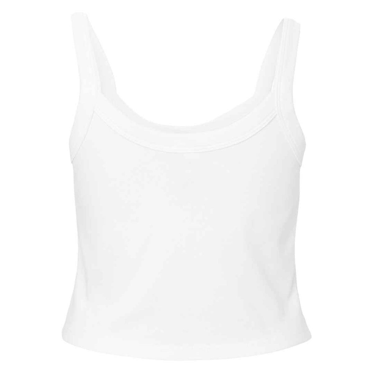 Solid White Blend - Back - Bella + Canvas Womens-Ladies Micro-Rib Spaghetti Strap Tank Top