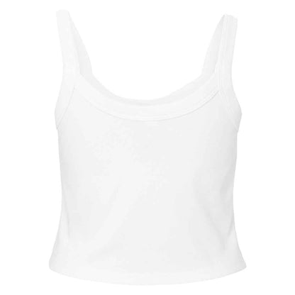 Solid White Blend - Back - Bella + Canvas Womens-Ladies Micro-Rib Spaghetti Strap Tank Top
