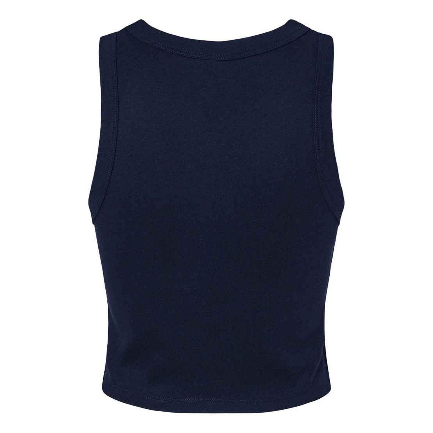 Solid Navy - Back - Bella + Canvas Womens-Ladies Micro-Rib Racer Tank Top