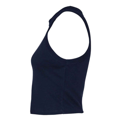 Solid Navy - Side - Bella + Canvas Womens-Ladies Micro-Rib Racer Tank Top