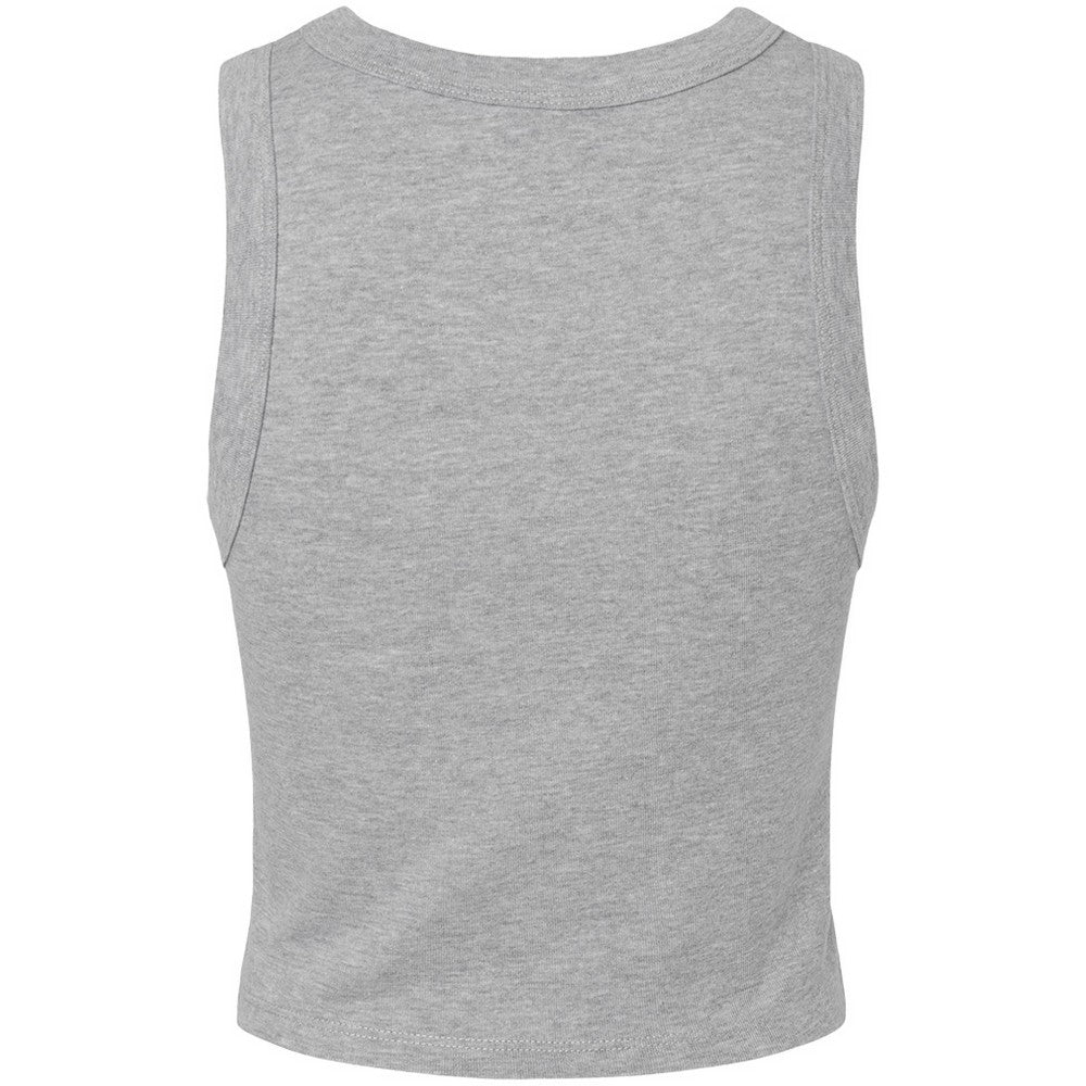 Athletic Heather Grey - Back - Bella + Canvas Womens-Ladies Micro-Rib Racer Tank Top
