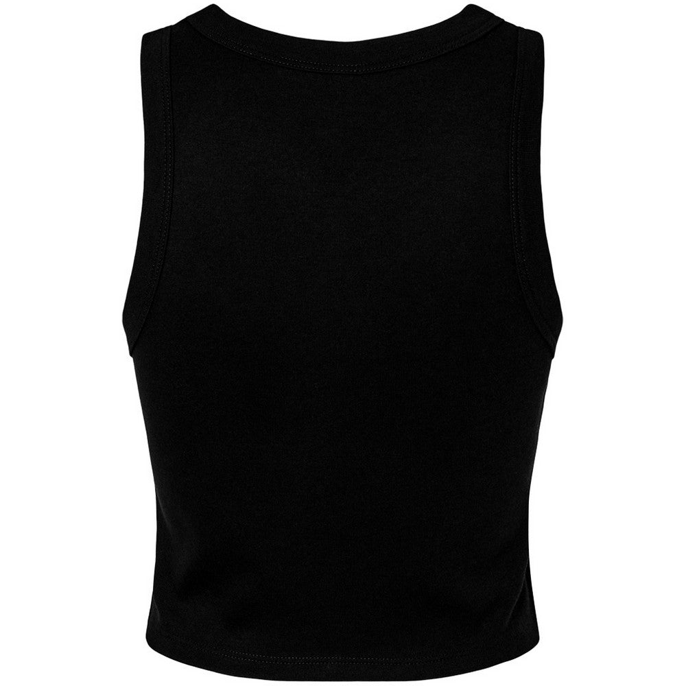 Solid Black - Back - Bella + Canvas Womens-Ladies Micro-Rib Racer Tank Top