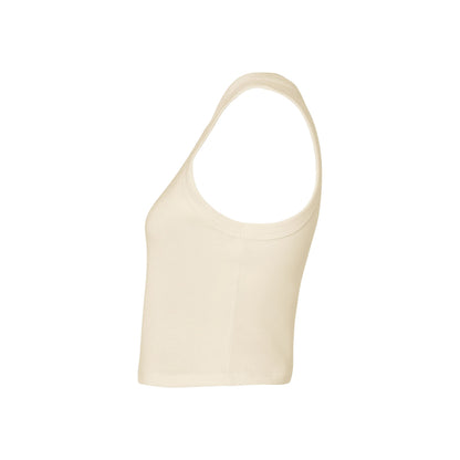 Solid Natural - Side - Bella + Canvas Womens-Ladies Micro-Rib Racer Tank Top