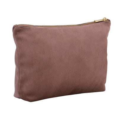 Rose Quartz - Back - Bagbase Plain Velvet Accessory Bag