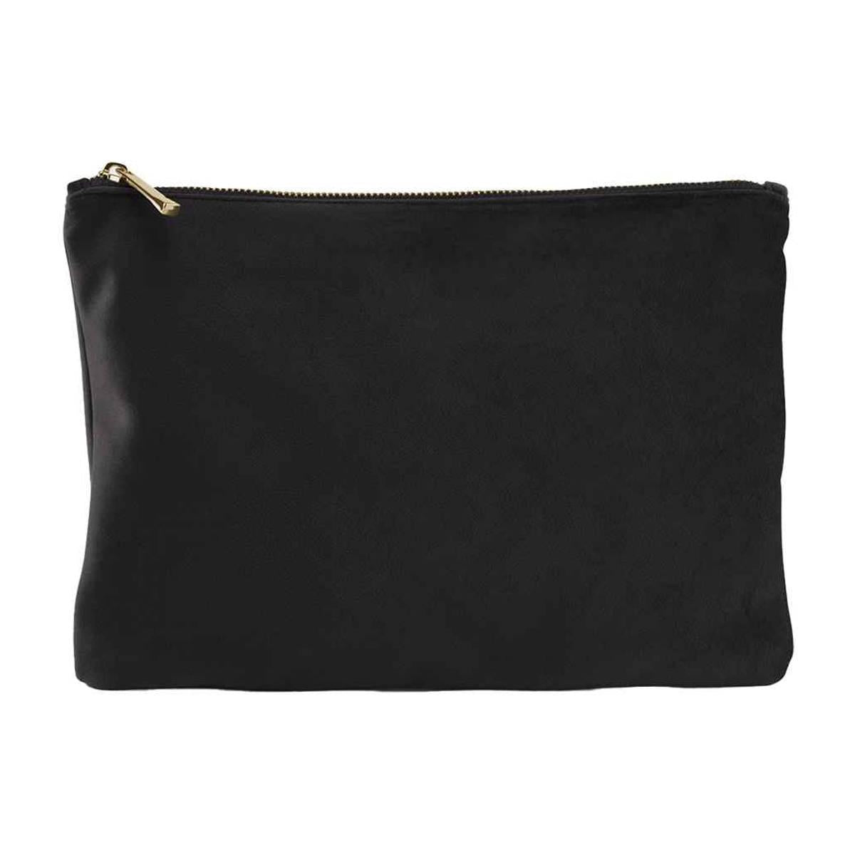 Black Onyx - Front - Bagbase Plain Velvet Accessory Bag