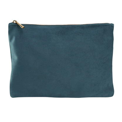 Blue Topaz - Front - Bagbase Plain Velvet Accessory Bag