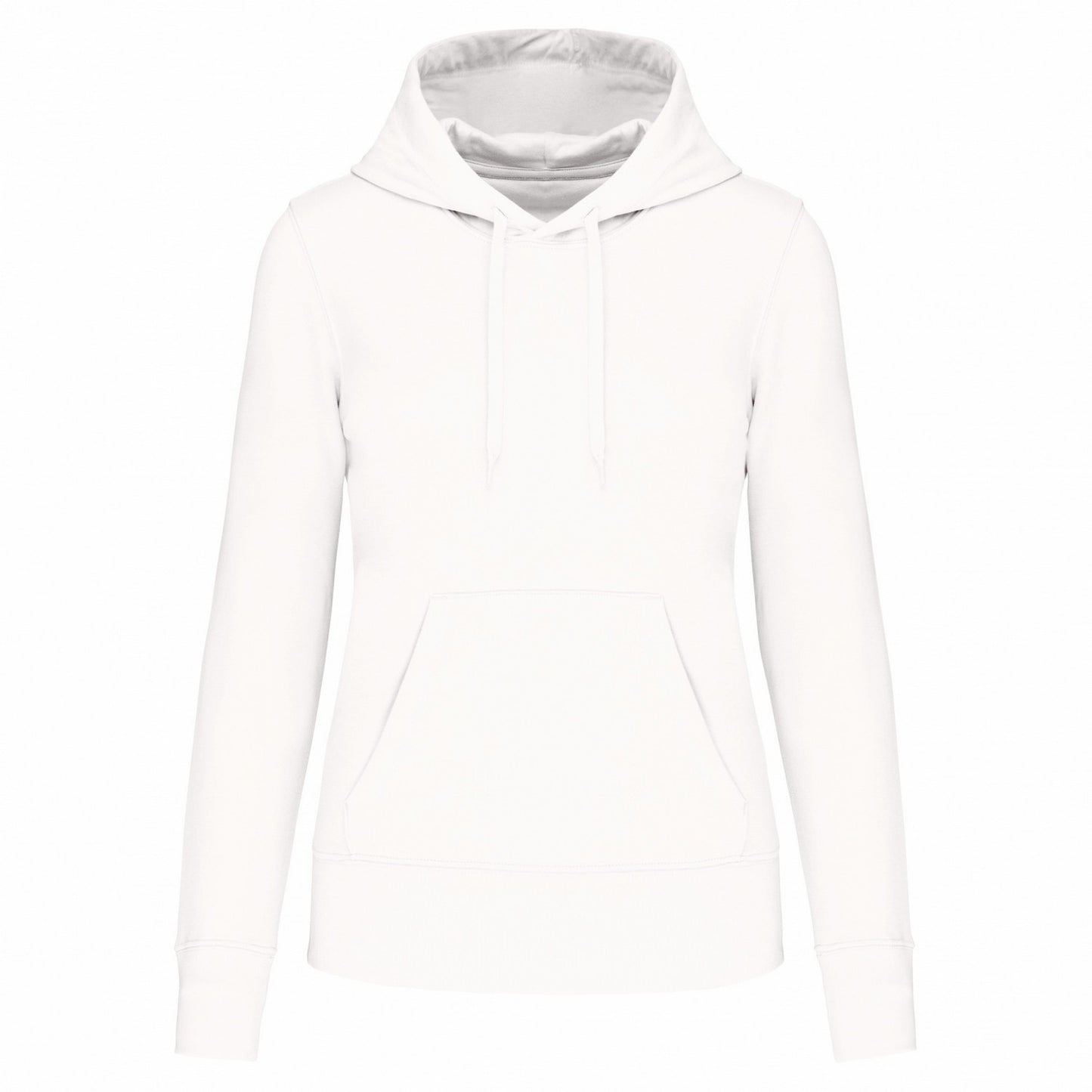 White - Front - Kariban Womens-Ladies Hoodie
