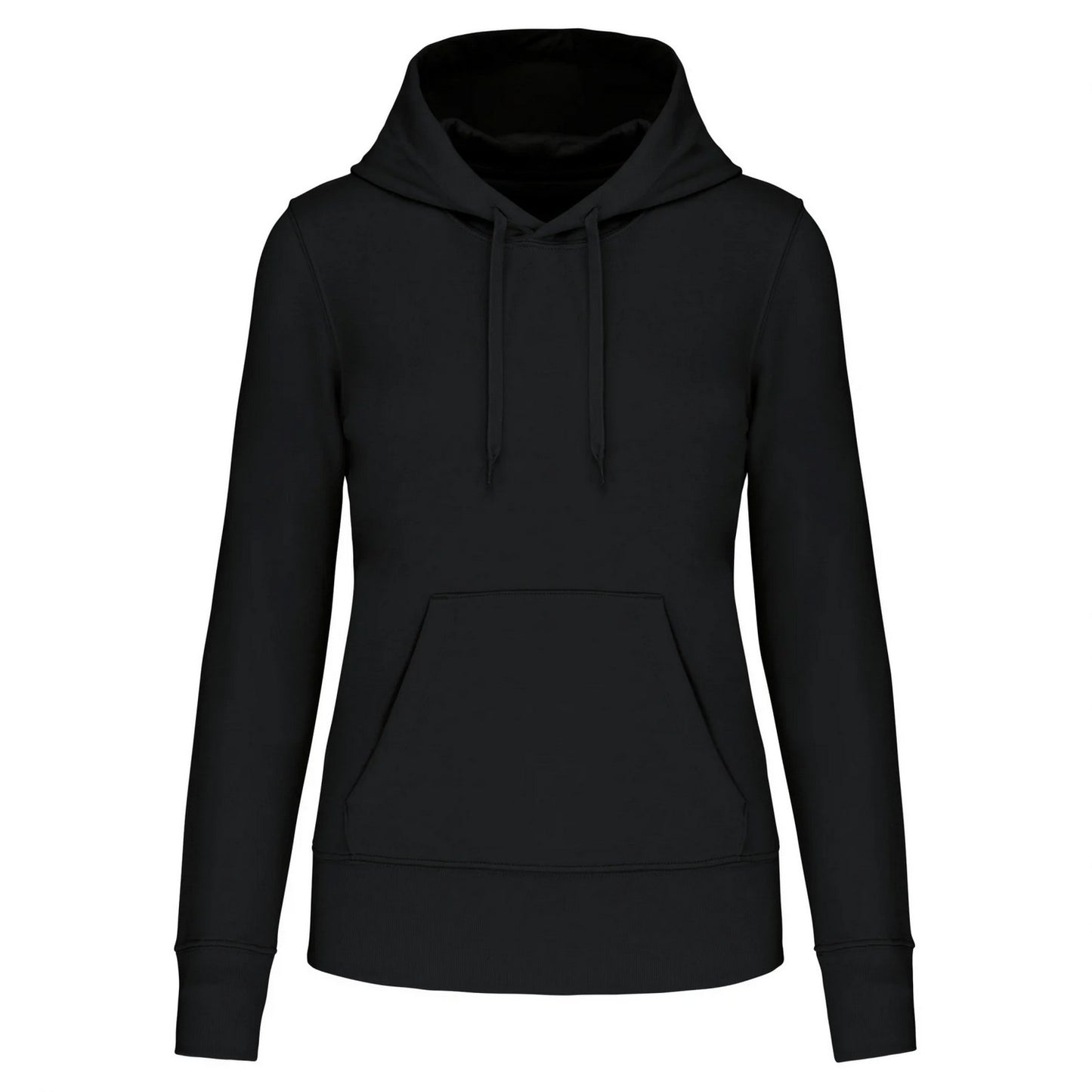 Black - Front - Kariban Womens-Ladies Hoodie