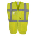 Yellow - Front - Yoko Unisex Adult Executive Hi-Vis Waistcoat