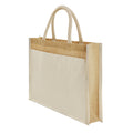 Natural - Back - Westford Mill Mini Starched Jute 14L Shopper Bag
