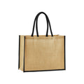 Natural-Black - Front - Westford Mill Classic Shopper Bag