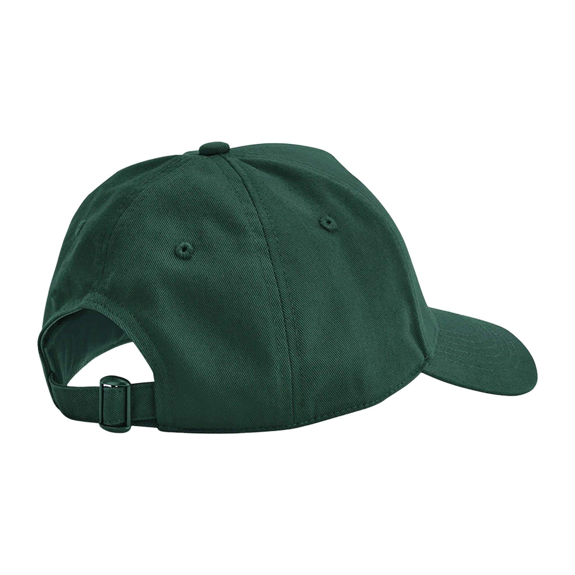 Bottle Green - Back - Beechfield Classic Organic Cotton Panelled Cap
