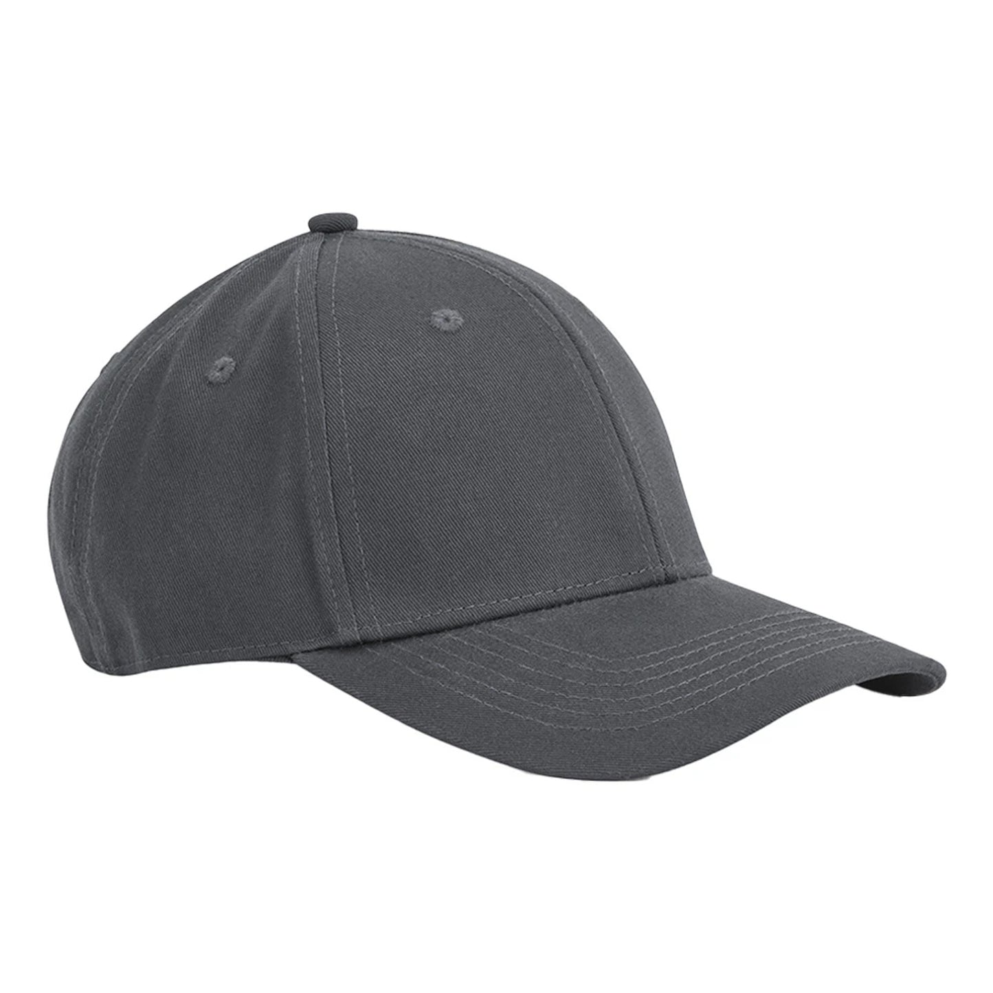 Graphite Grey - Front - Beechfield Classic 6 Panel Organic Cotton Cap
