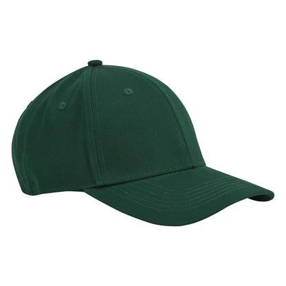 Bottle Green - Front - Beechfield Classic 6 Panel Organic Cotton Cap