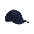 French Navy - Front - Beechfield Classic 6 Panel Organic Cotton Cap