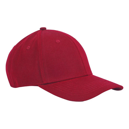 Classic Red - Front - Beechfield Classic 6 Panel Organic Cotton Cap