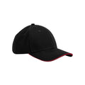 Black - Front - Beechfield Classic 6 Panel Organic Cotton Cap