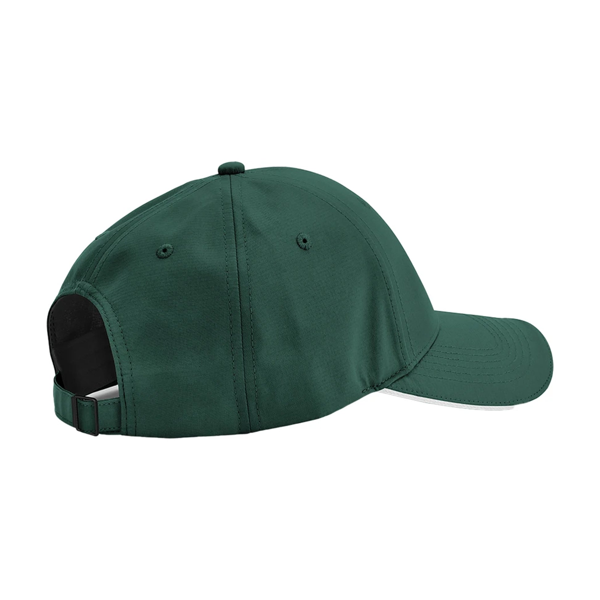 Bottle Green-White - Back - Beechfield Team Sports-Tech Cap