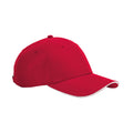 Classic Red-White - Front - Beechfield Team Sports-Tech Cap
