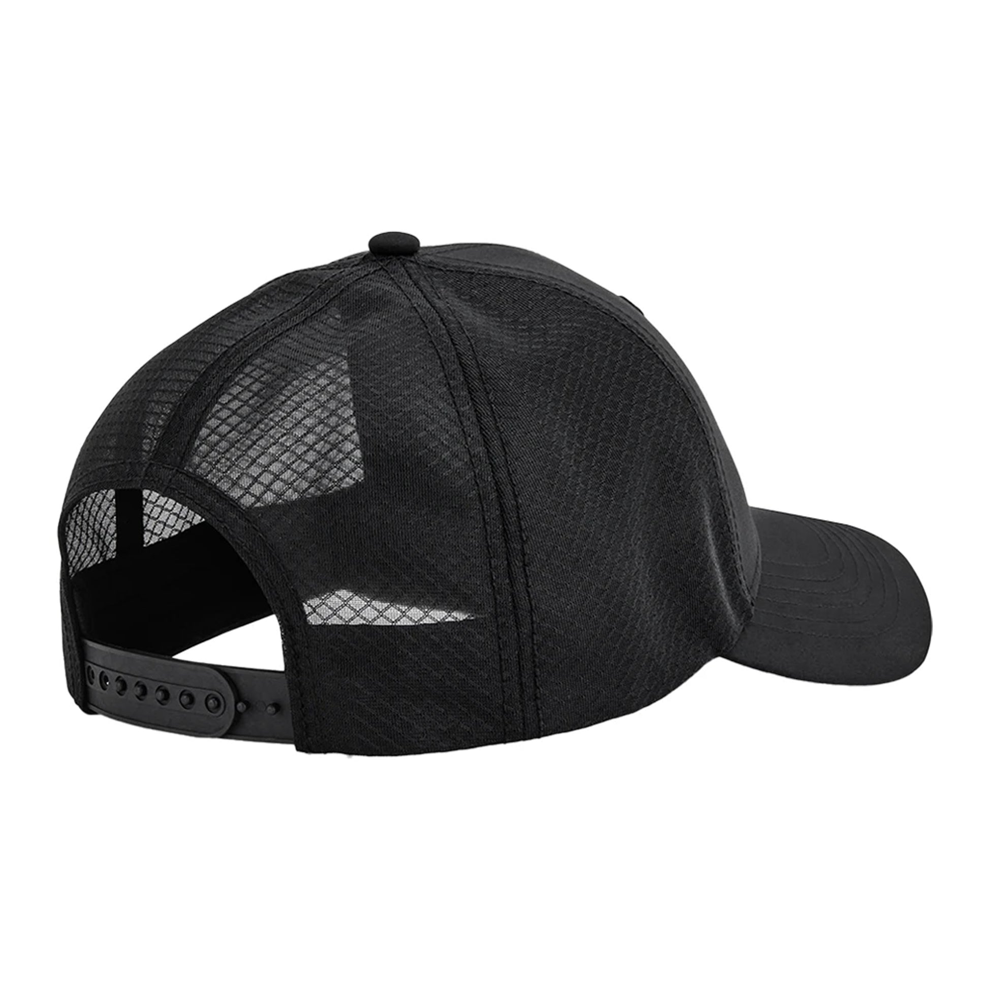 Black - Back - Beechfield Technical Mesh Trucker Cap