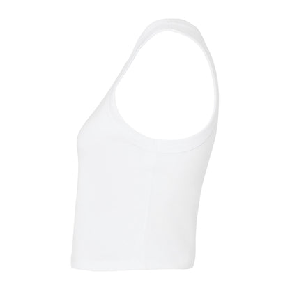 Solid White Blend - Back - Bella + Canvas Womens-Ladies Micro-Rib Racer Tank Top