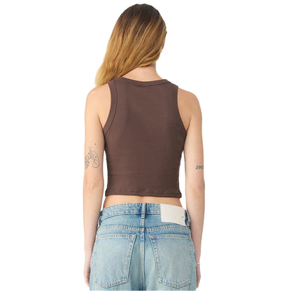 Cocoa Solid - Back - Bella + Canvas Womens-Ladies Micro-Rib Racer Tank Top