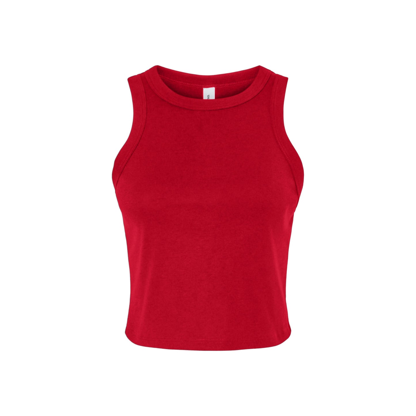 Solid Red - Front - Bella + Canvas Womens-Ladies Micro-Rib Racer Tank Top